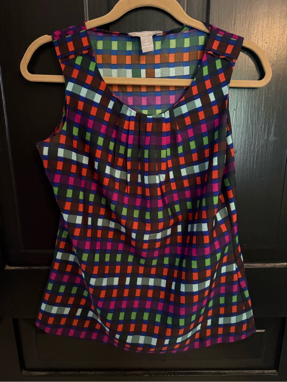 Multicolor Plaid Sleeveless Women's Top